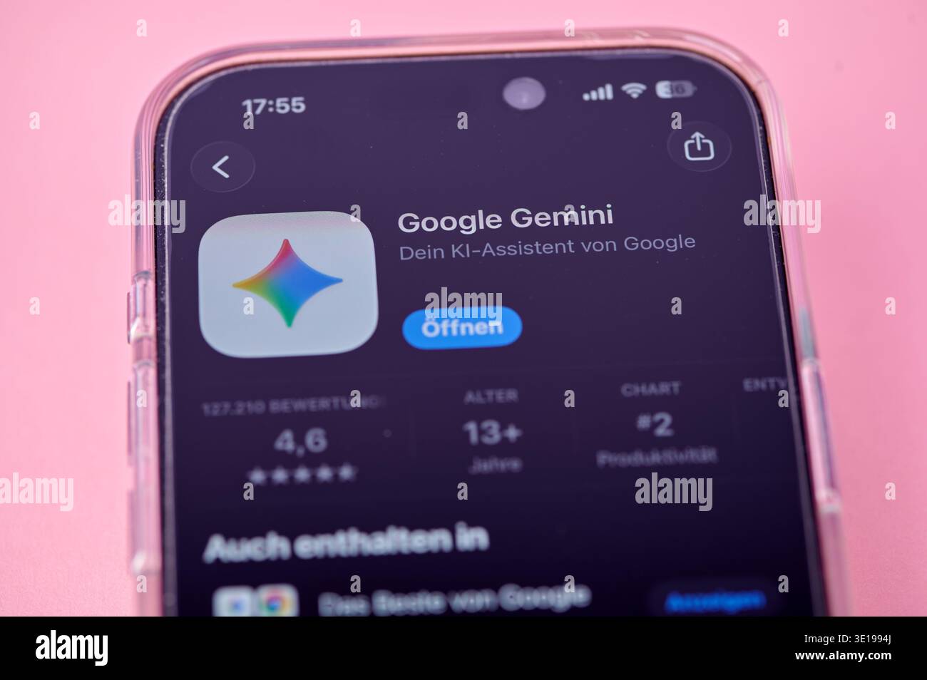 Magonza, Germania - 4 marzo 2026: L'app Google Gemini viene visualizzata sullo schermo di uno smartphone Foto Stock