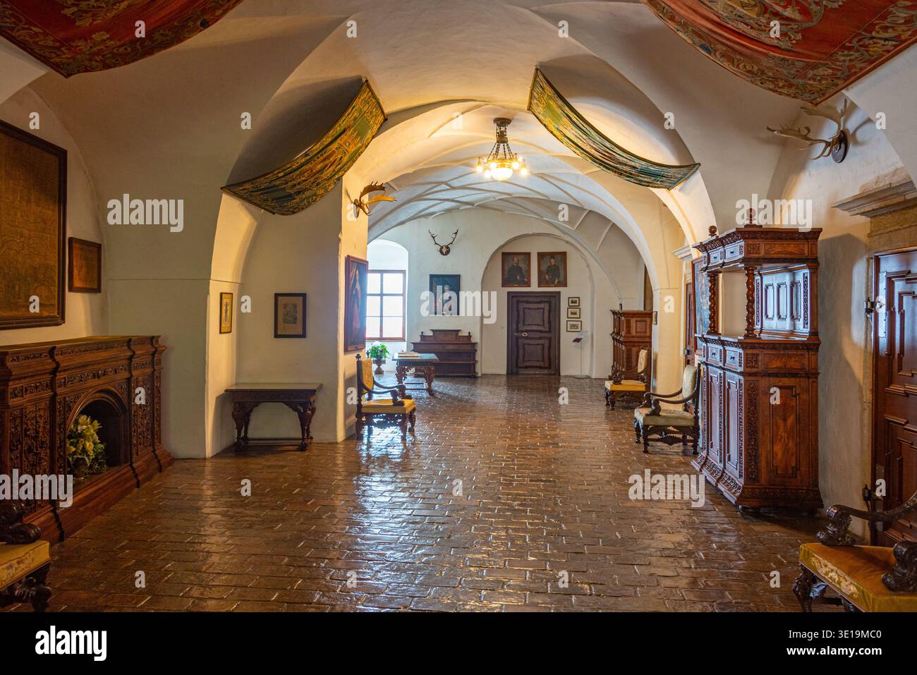 Herberstein, Austria, 18 agosto 2025: Interno del palazzo di Herberstein in Austria. IMMAGINE Foto Stock