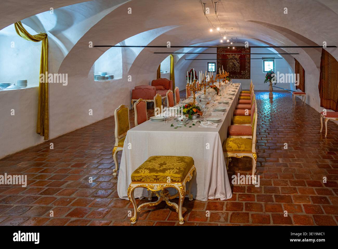 Herberstein, Austria, 18 agosto 2025: Interno del palazzo di Herberstein in Austria. IMMAGINE Foto Stock