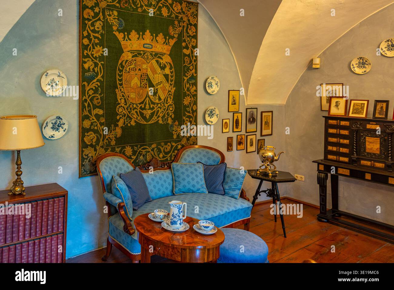 Herberstein, Austria, 18 agosto 2025: Interno del palazzo di Herberstein in Austria. IMMAGINE Foto Stock