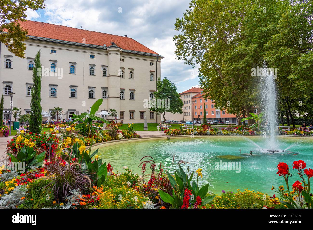 Spittal an der Drau, Austria, 22 agosto 2025: Palazzo Porcia a Spittal an der Drau in Austria.IMAGE Foto Stock