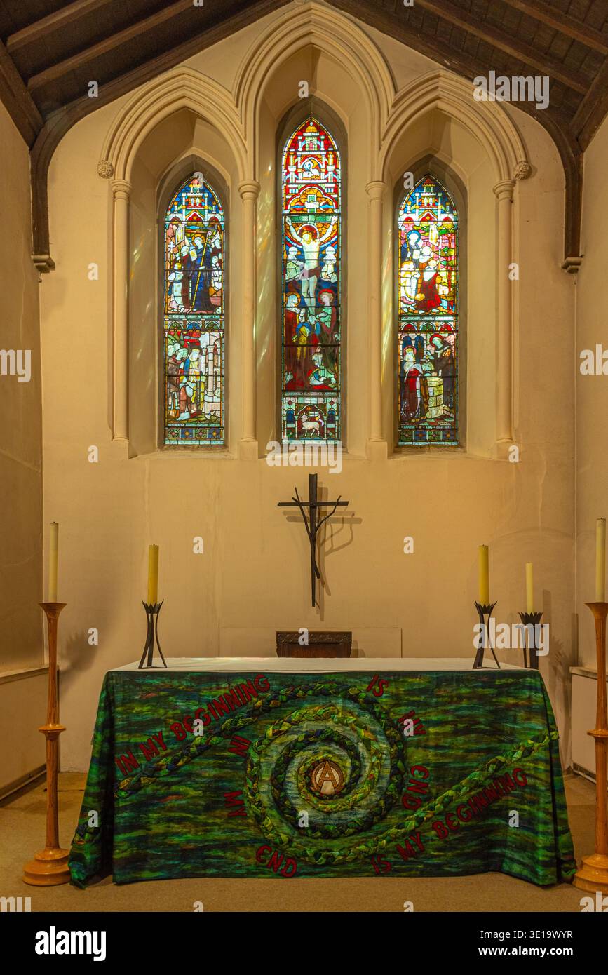 Canterbury, Inghilterra, 12 luglio 2025: Interno della chiesa di San Martino a Canterbury, Inghilterra. IMMAGINE Foto Stock