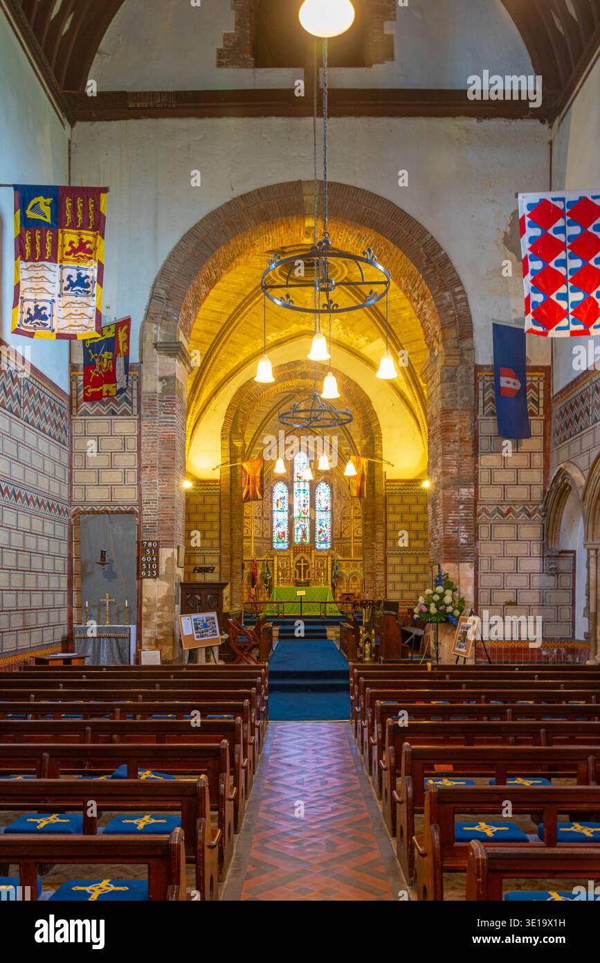 Dover, Inghilterra, 12 luglio 2025: Interno di St Mary in Castro Church presso il castello di dover in Inghilterra. IMMAGINE Foto Stock