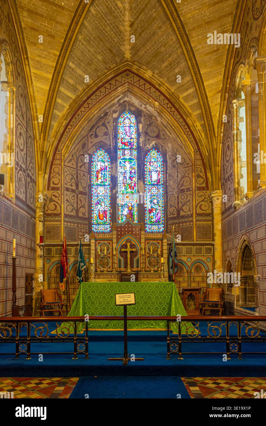 Dover, Inghilterra, 12 luglio 2025: Interno di St Mary in Castro Church presso il castello di dover in Inghilterra. IMMAGINE Foto Stock