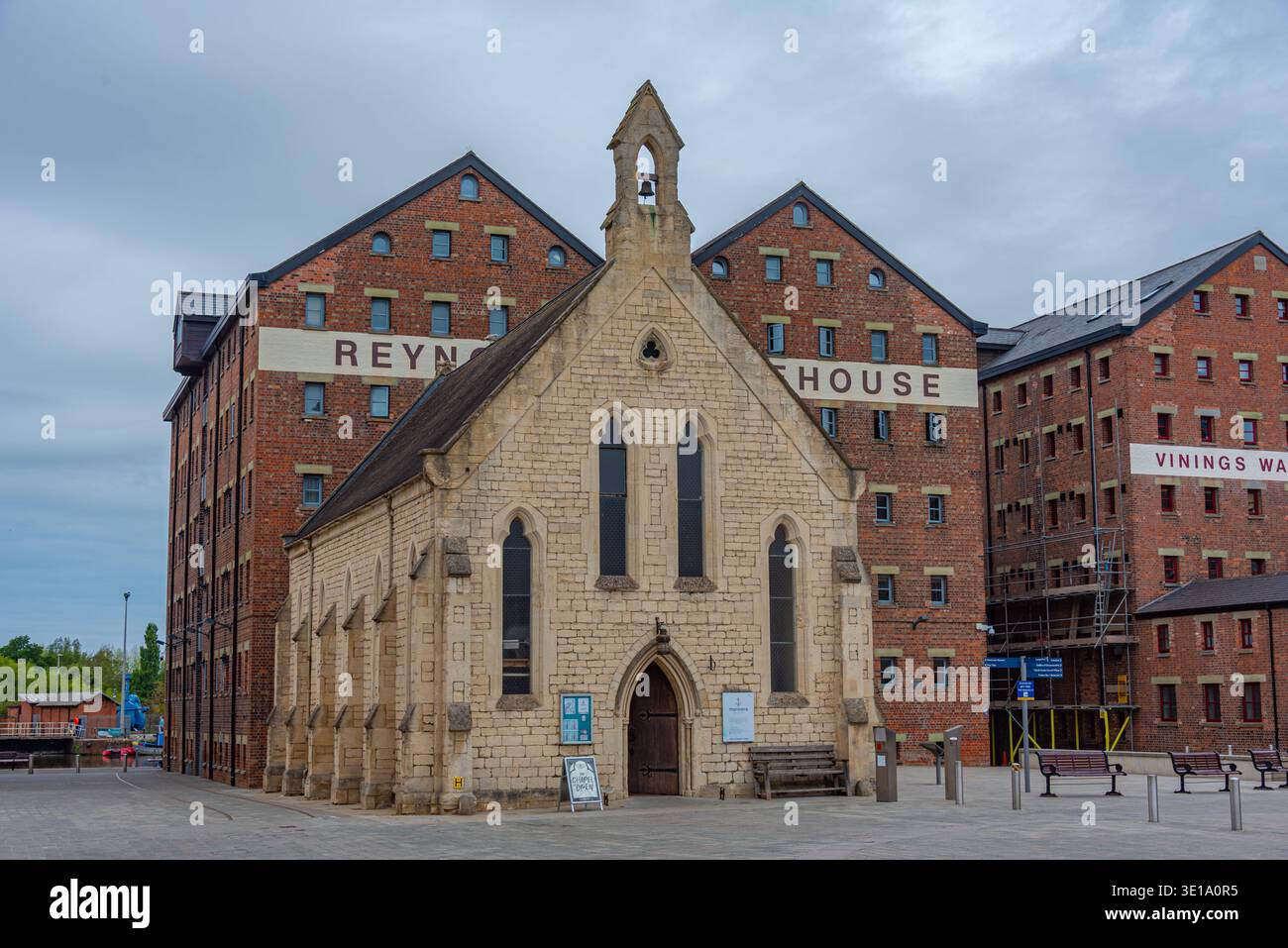 Gloucester, Inghilterra, 23 luglio 2025: Chiesa di Mariners al molo di Gloucester in Inghilterra. IMMAGINE Foto Stock