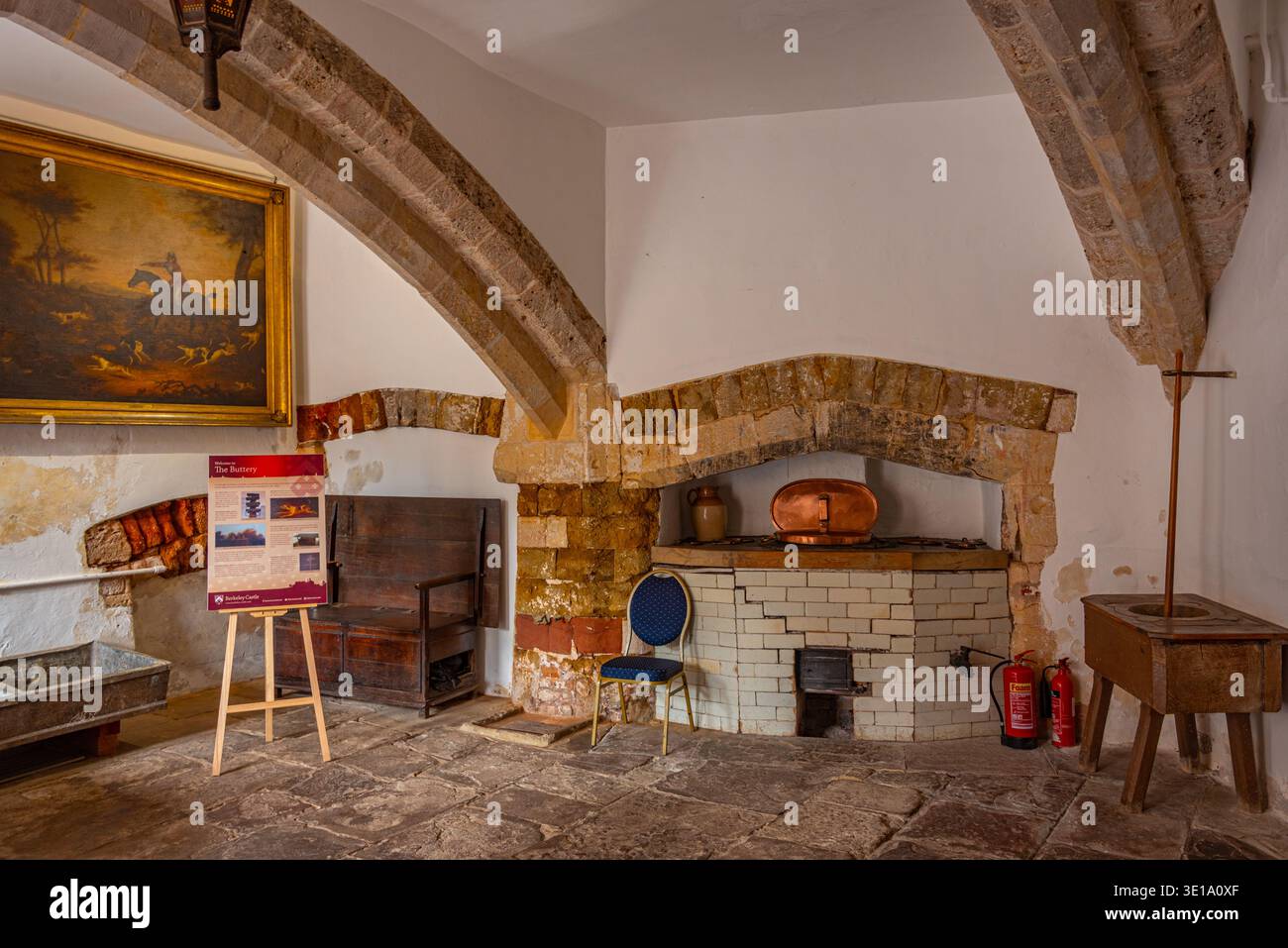 Berkeley, Inghilterra, 23 luglio 2025: Interno del castello di Berkeley in Inghilterra. IMMAGINE Foto Stock