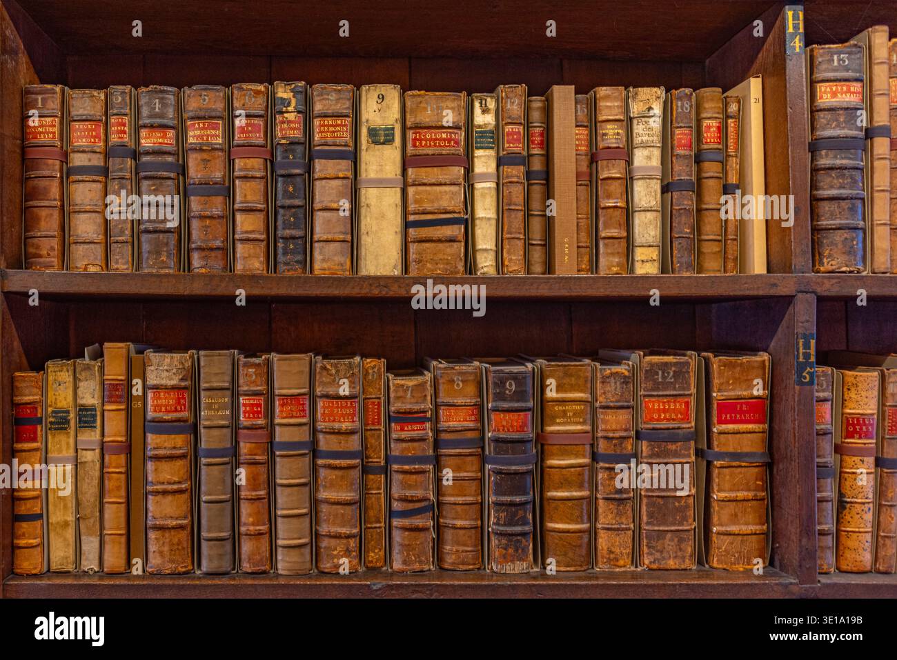Oxford, Inghilterra, 24 luglio 2025: Libri alla biblioteca Bodleiana di Oxford, Inghilterra. IMMAGINE Foto Stock