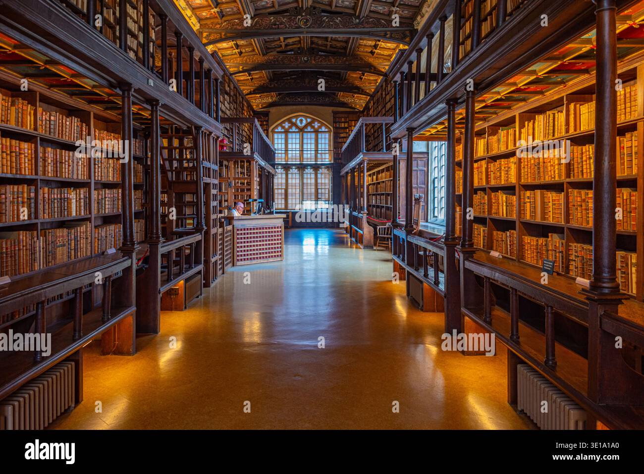 Oxford, Inghilterra, 24 luglio 2025: Interno della biblioteca Bodleiana a Oxford, Inghilterra. IMMAGINE Foto Stock
