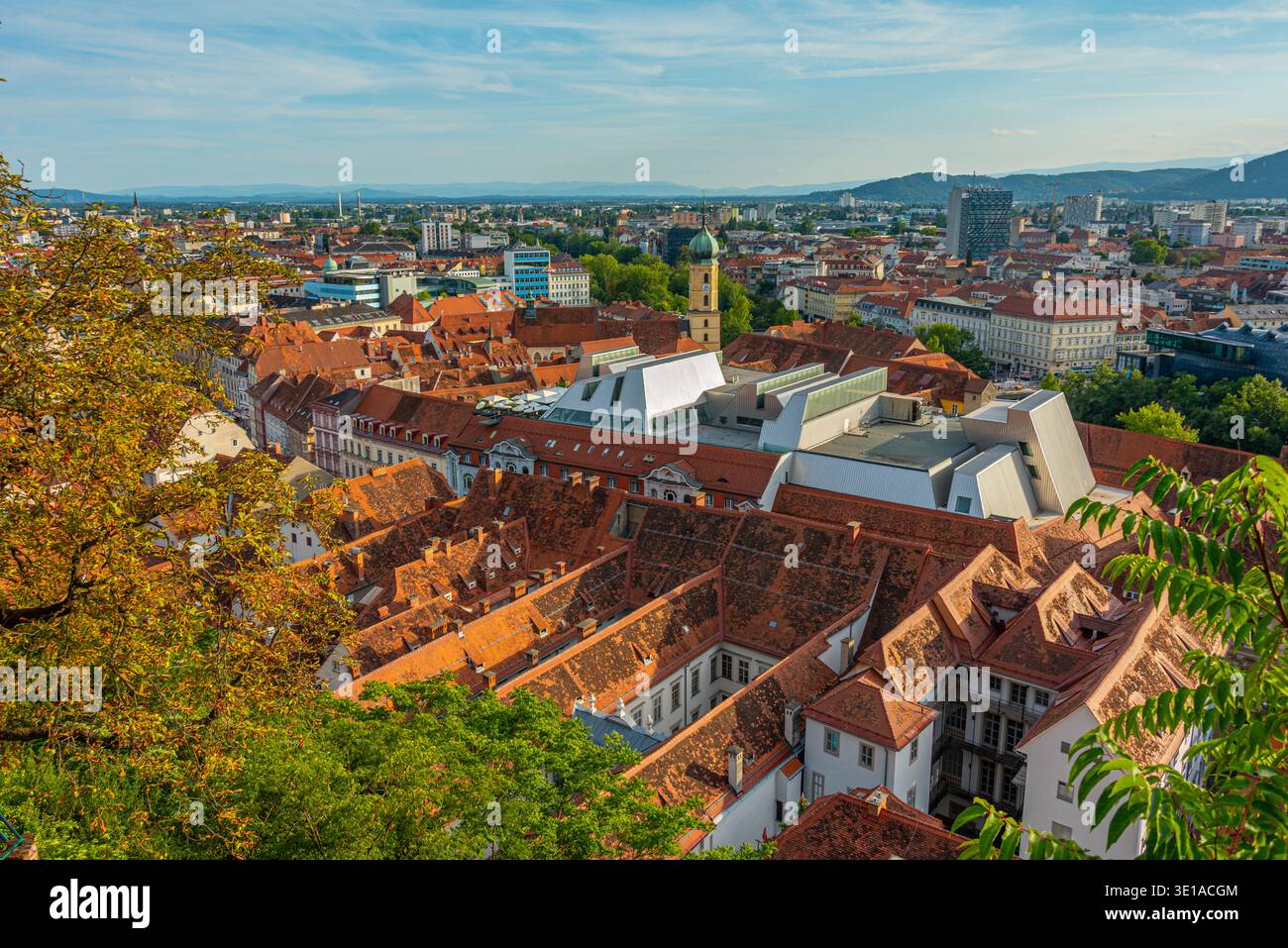 Vista panoramica di Graz in Austria.IMMAGINE Foto Stock