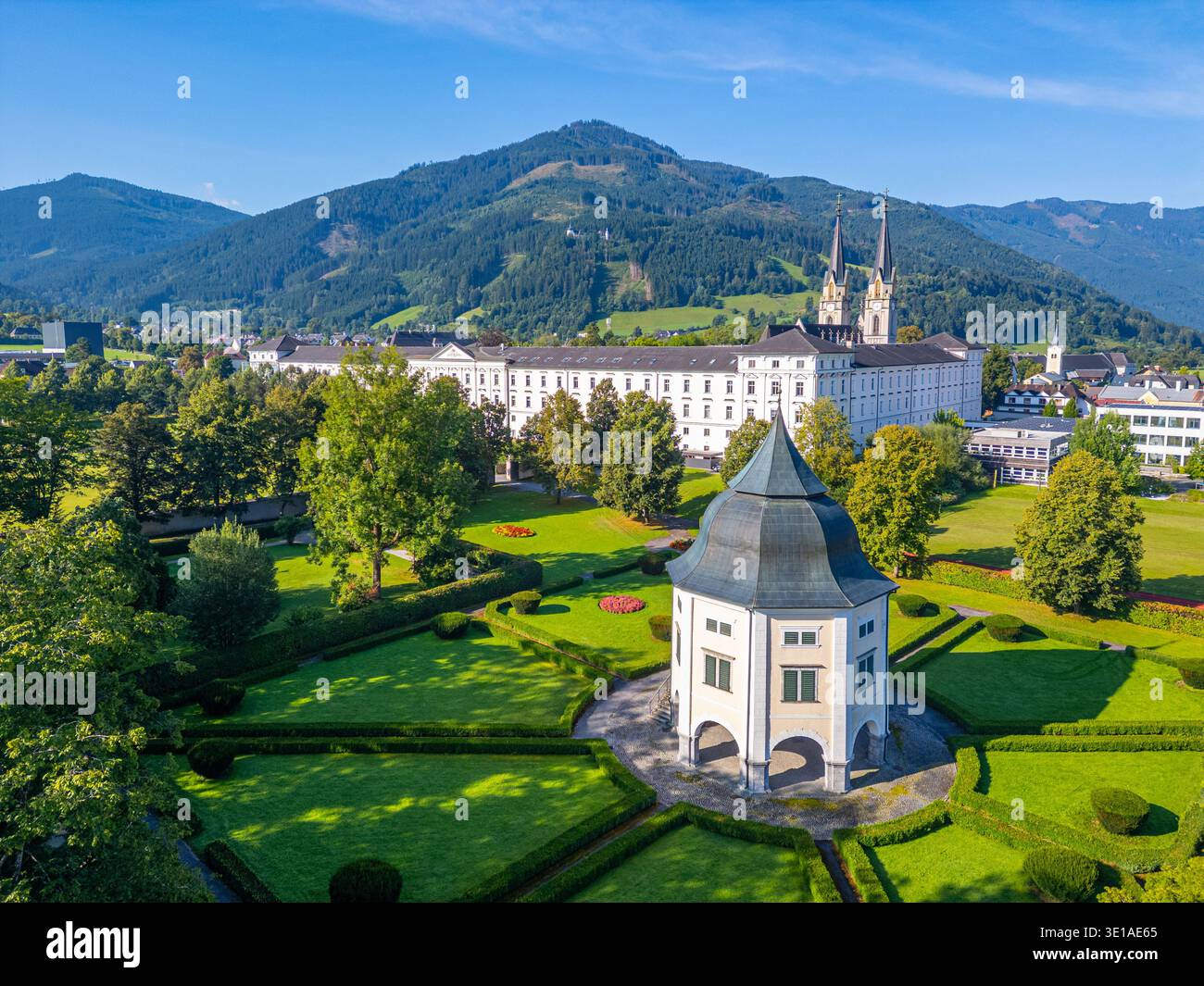 Vista panoramica dell'abbazia di Admont in Austria.IMMAGINE Foto Stock