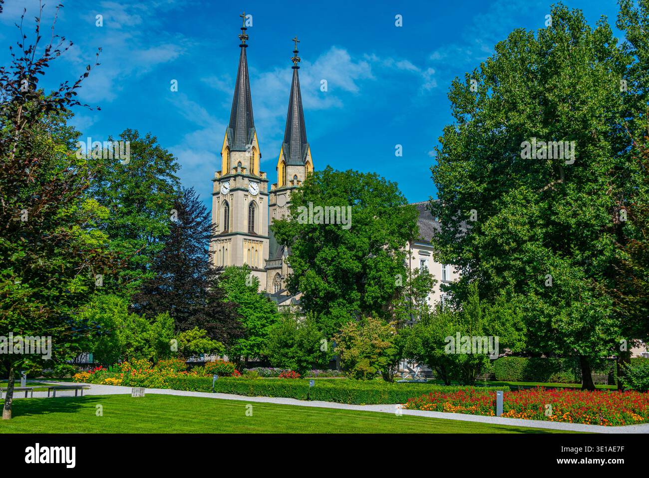 Giorno estivo all'abbazia di Admont in Austria. IMMAGINE Foto Stock