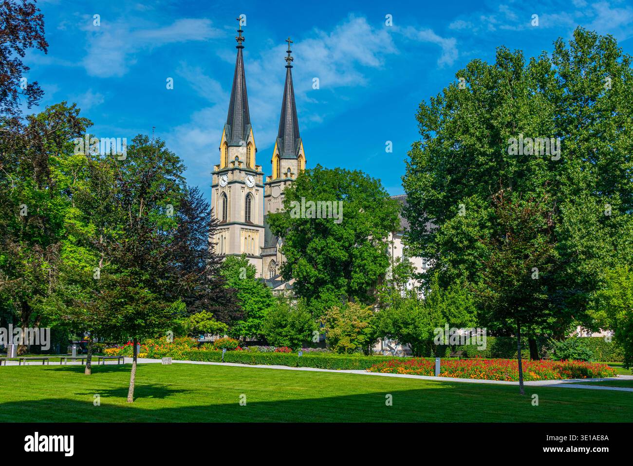 Giorno estivo all'abbazia di Admont in Austria. IMMAGINE Foto Stock