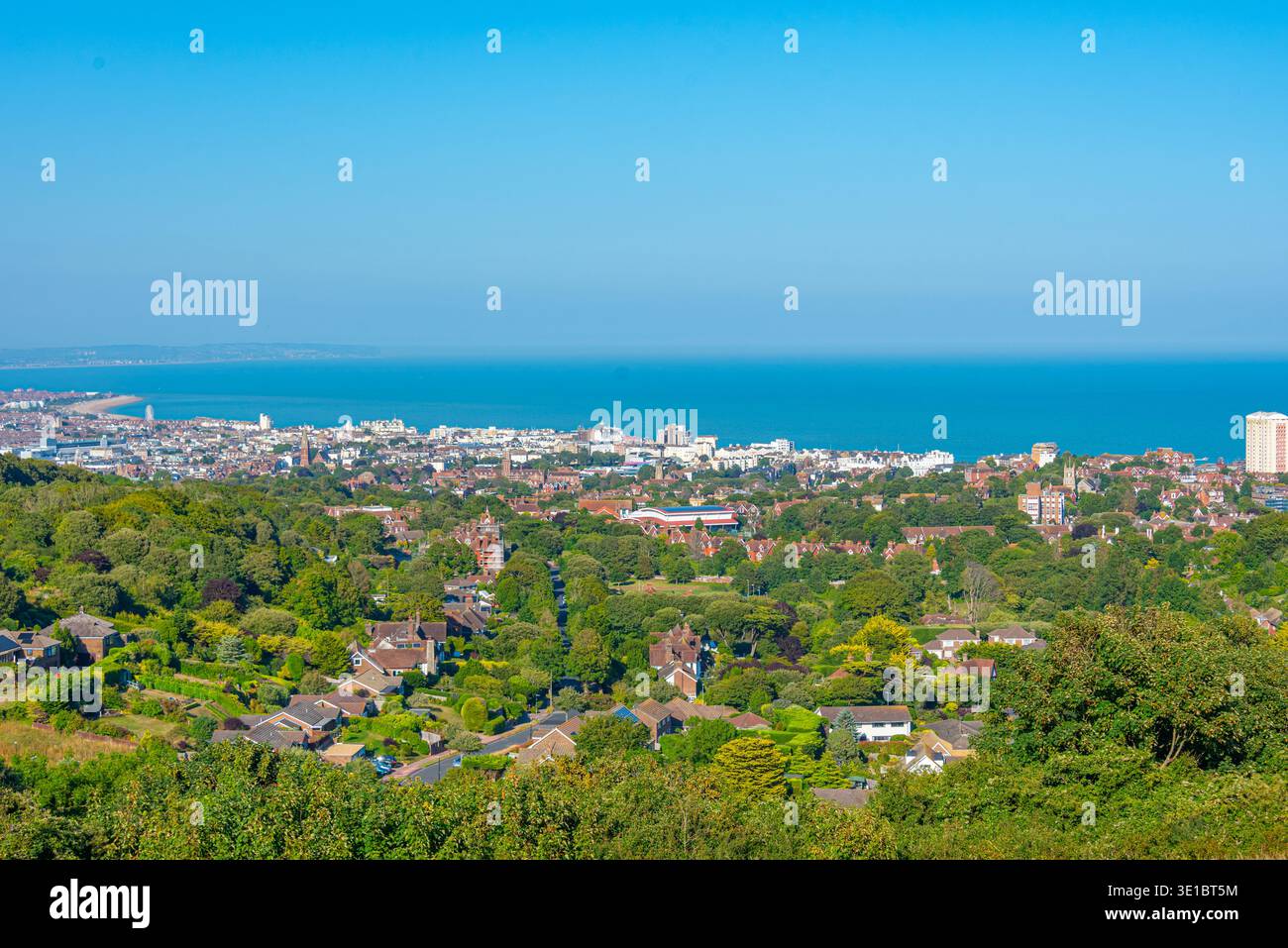 Vista panoramica di Eastbourne in Inghilterra.IMMAGINE Foto Stock