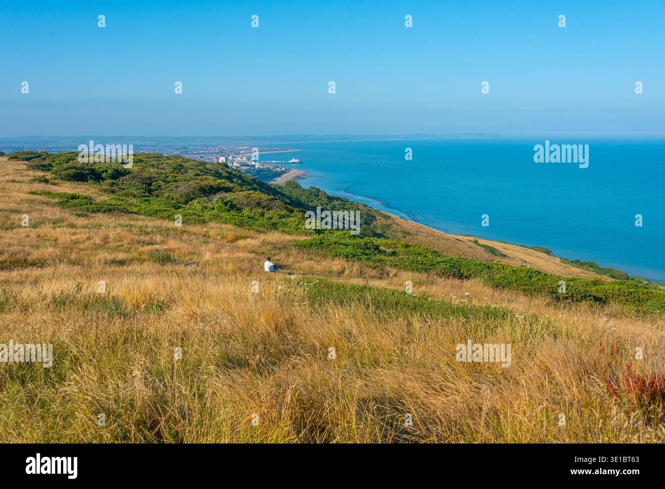 Vista panoramica di Eastbourne in Inghilterra.IMMAGINE Foto Stock