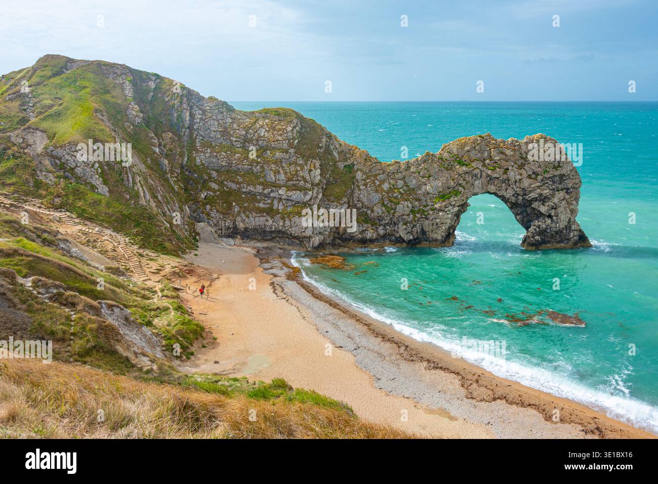 Durdle Door Beach in Inghilterra. IMMAGINE Foto Stock