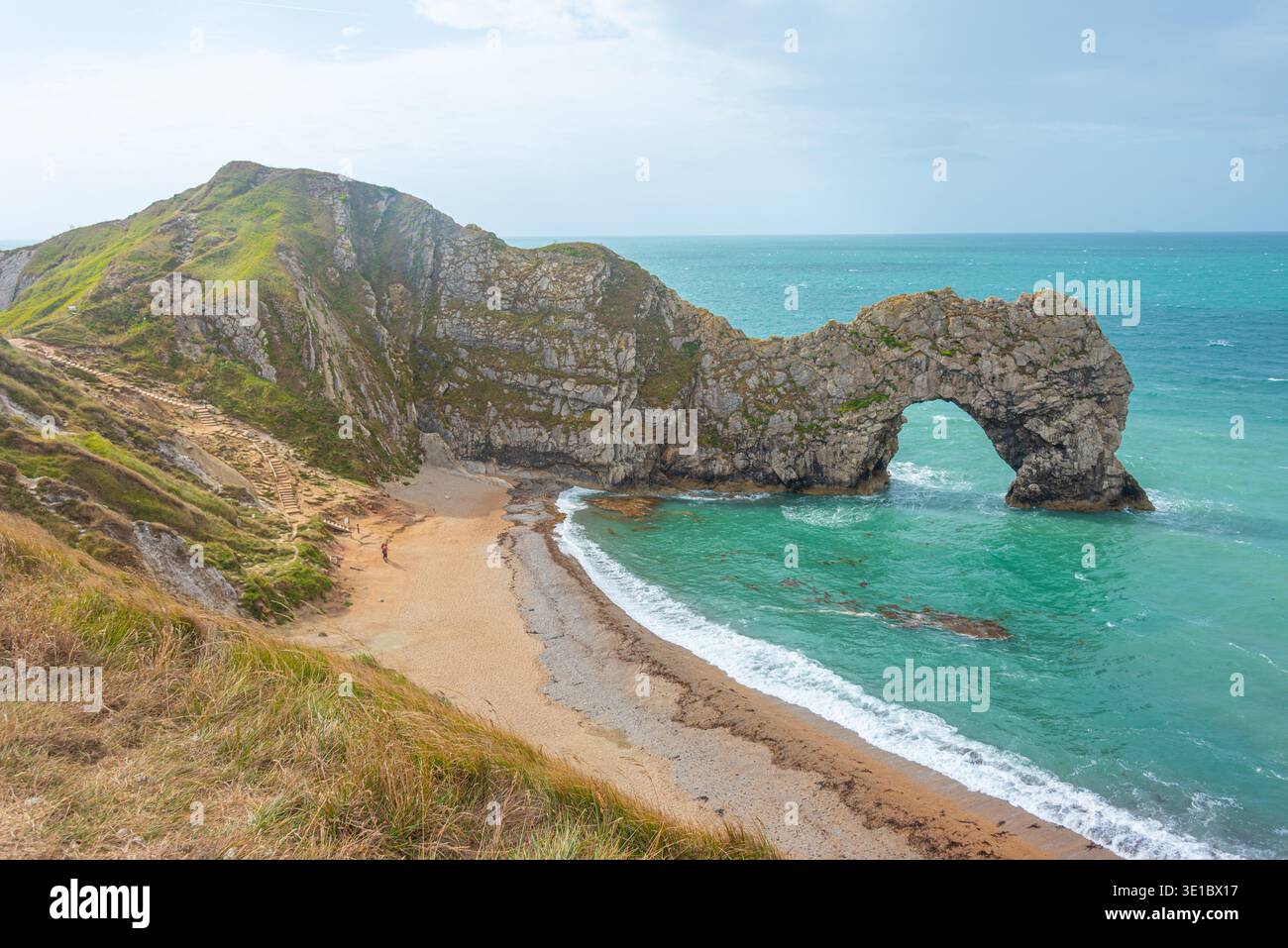 Durdle Door Beach in Inghilterra. IMMAGINE Foto Stock