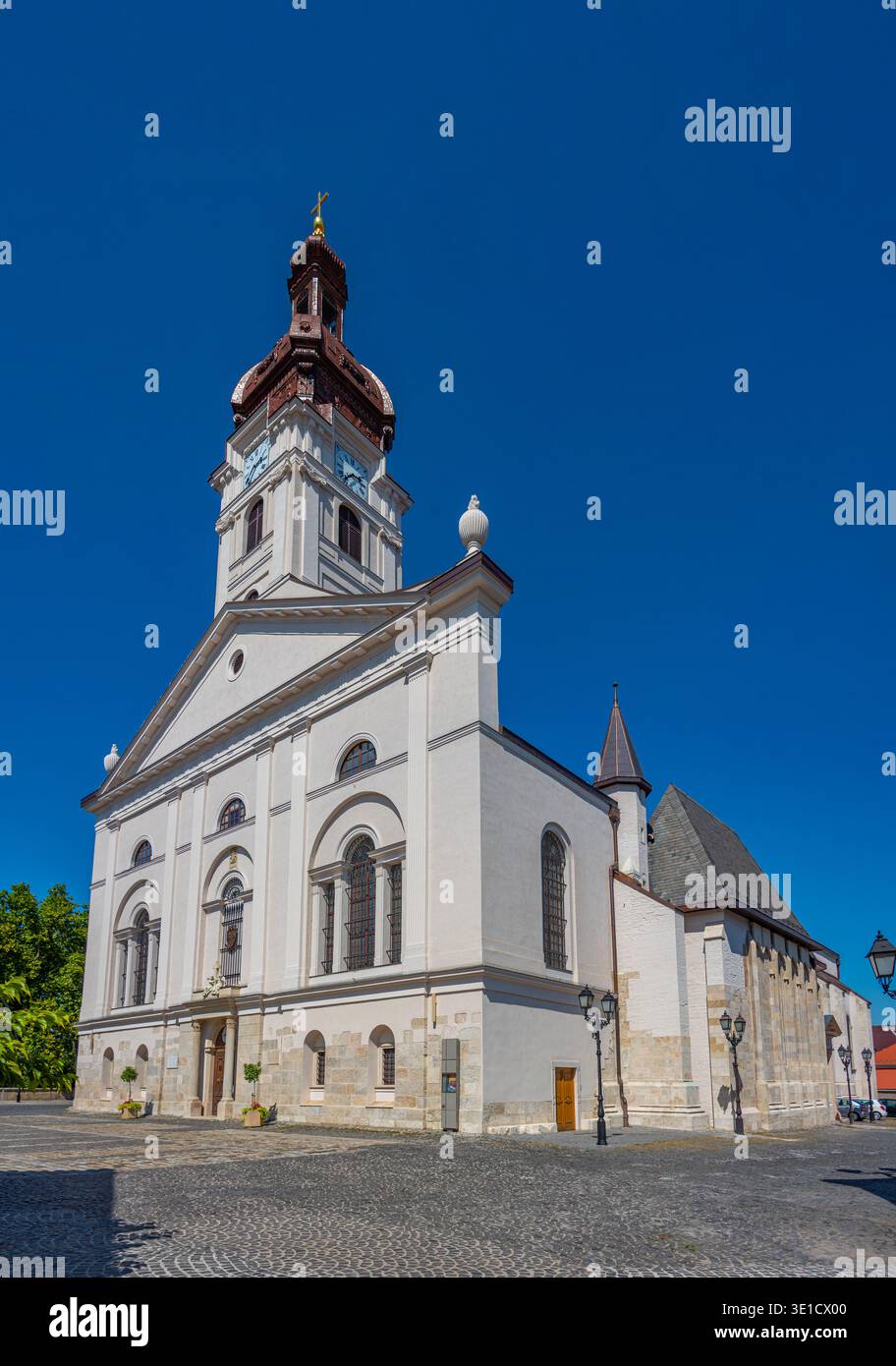 Basilica dell'assunzione della Vergine Maria a Gyor, Ungheria.IMMAGINE Foto Stock