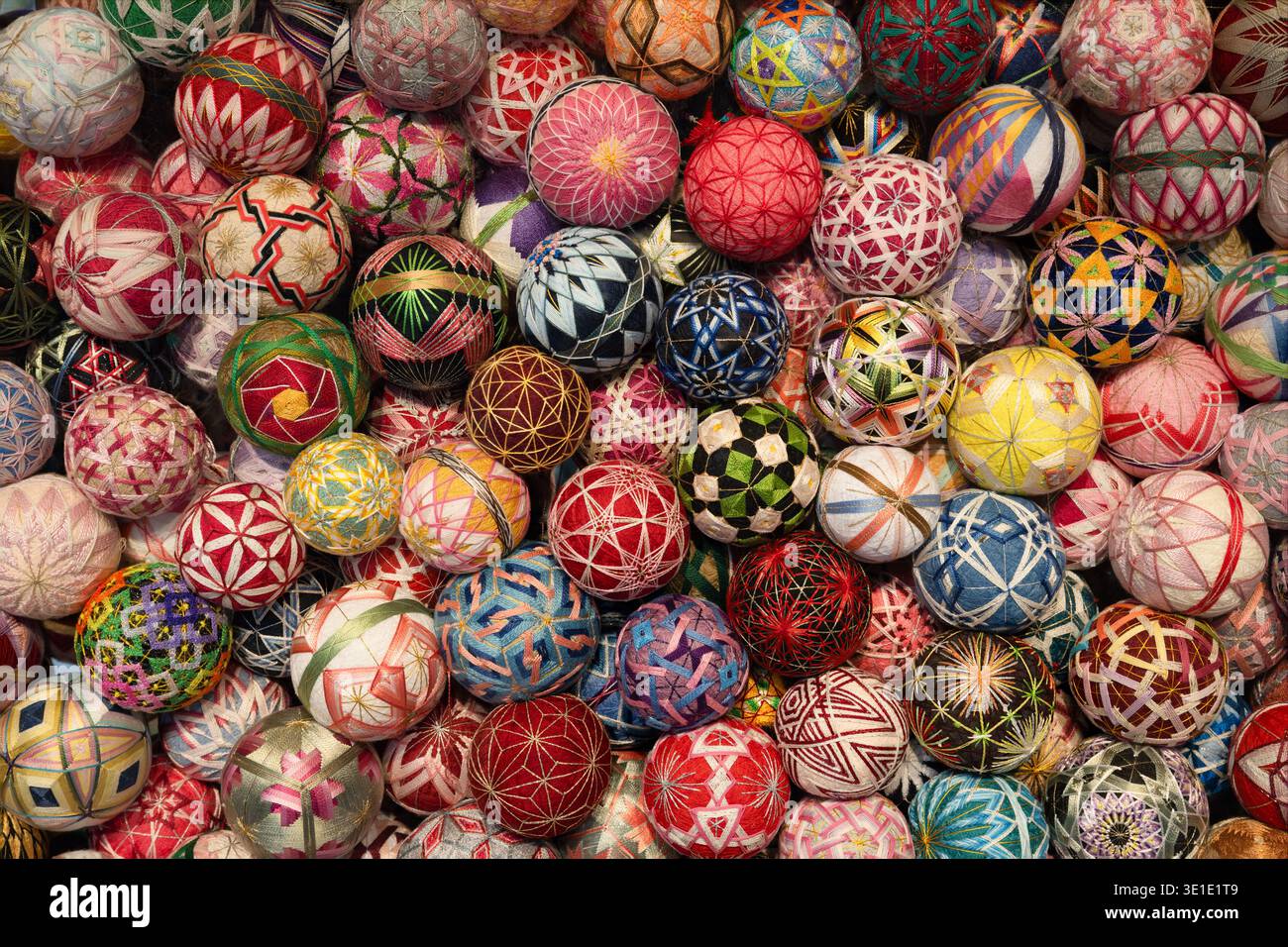 Brillante temerario Ball Folk Art texture – sfondo giapponese Craft Foto Stock