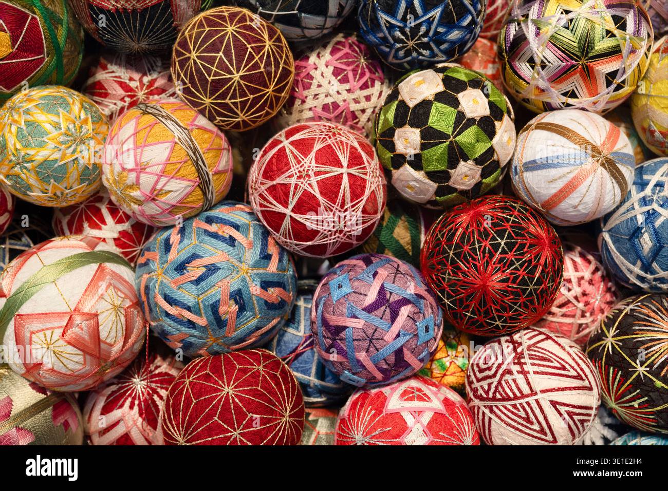 Brillante temerario Ball Folk Art texture – sfondo giapponese Craft Foto Stock