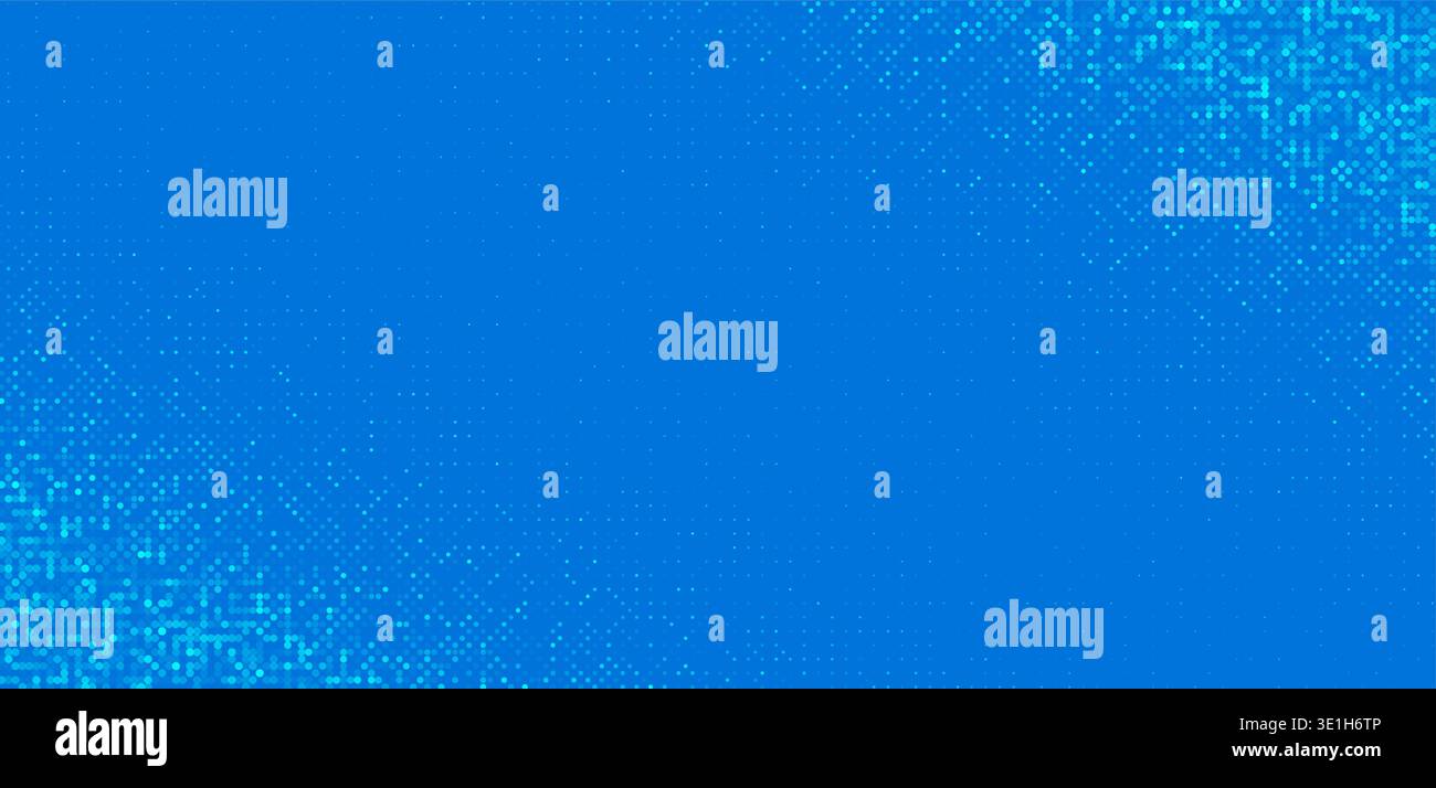 Tecnologia sfondo blu astratto particelle di rete dati digitali a matrice di pattern d'onda interfaccia cyber aziendale Illustrazione Vettoriale