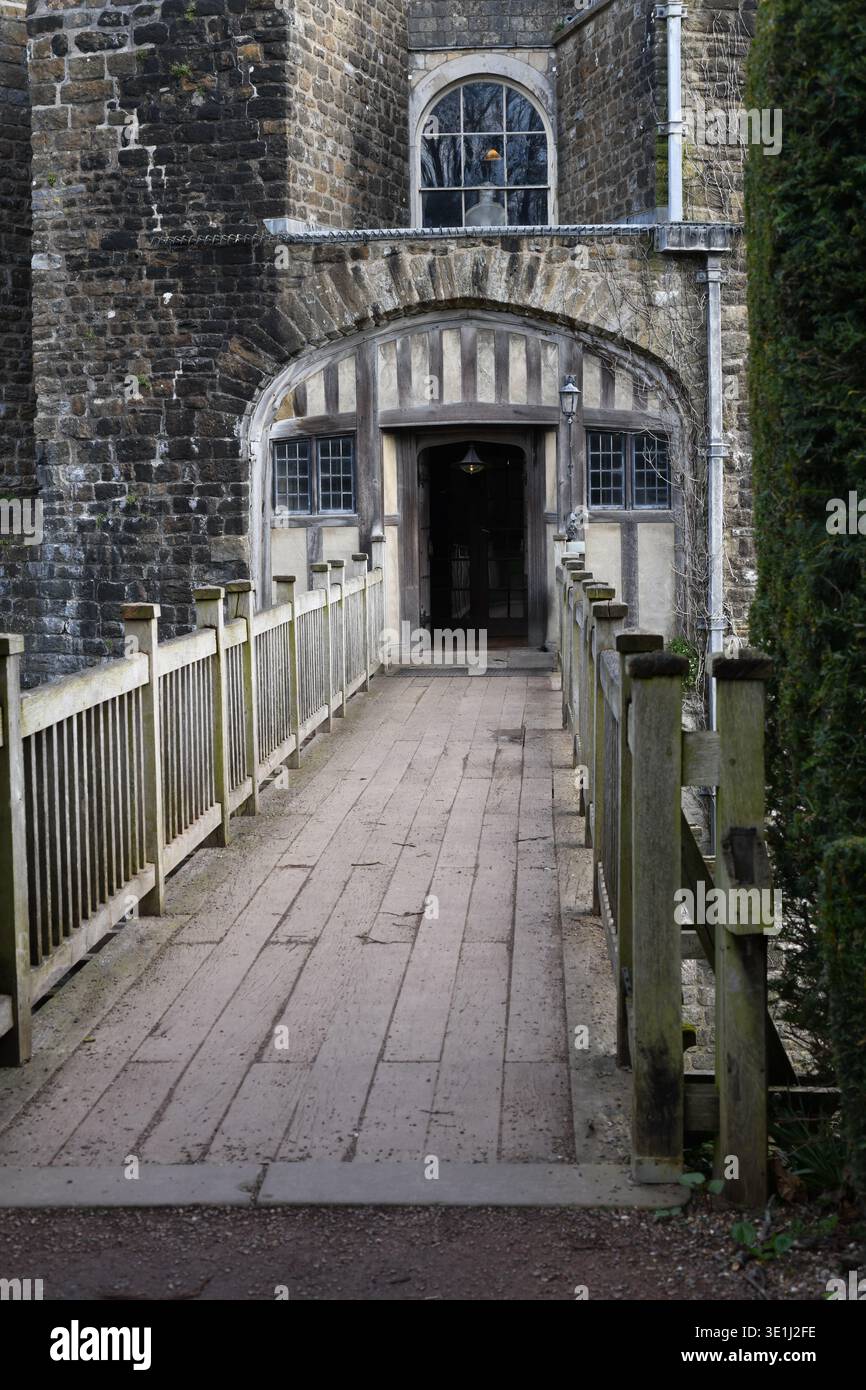 Ponte del castello di Walmer Foto Stock