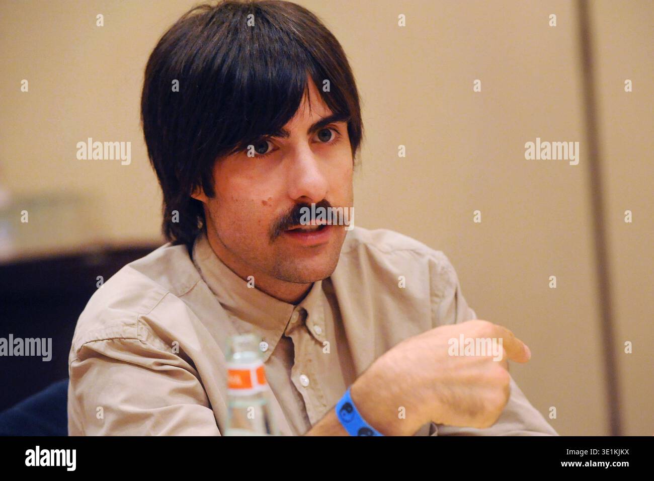 L'attore Jason Schwartzman durante un'intervista, Austin, Texas, 13 agosto 2010. (Foto di John Anderson/The Austin Chronicle) Foto Stock