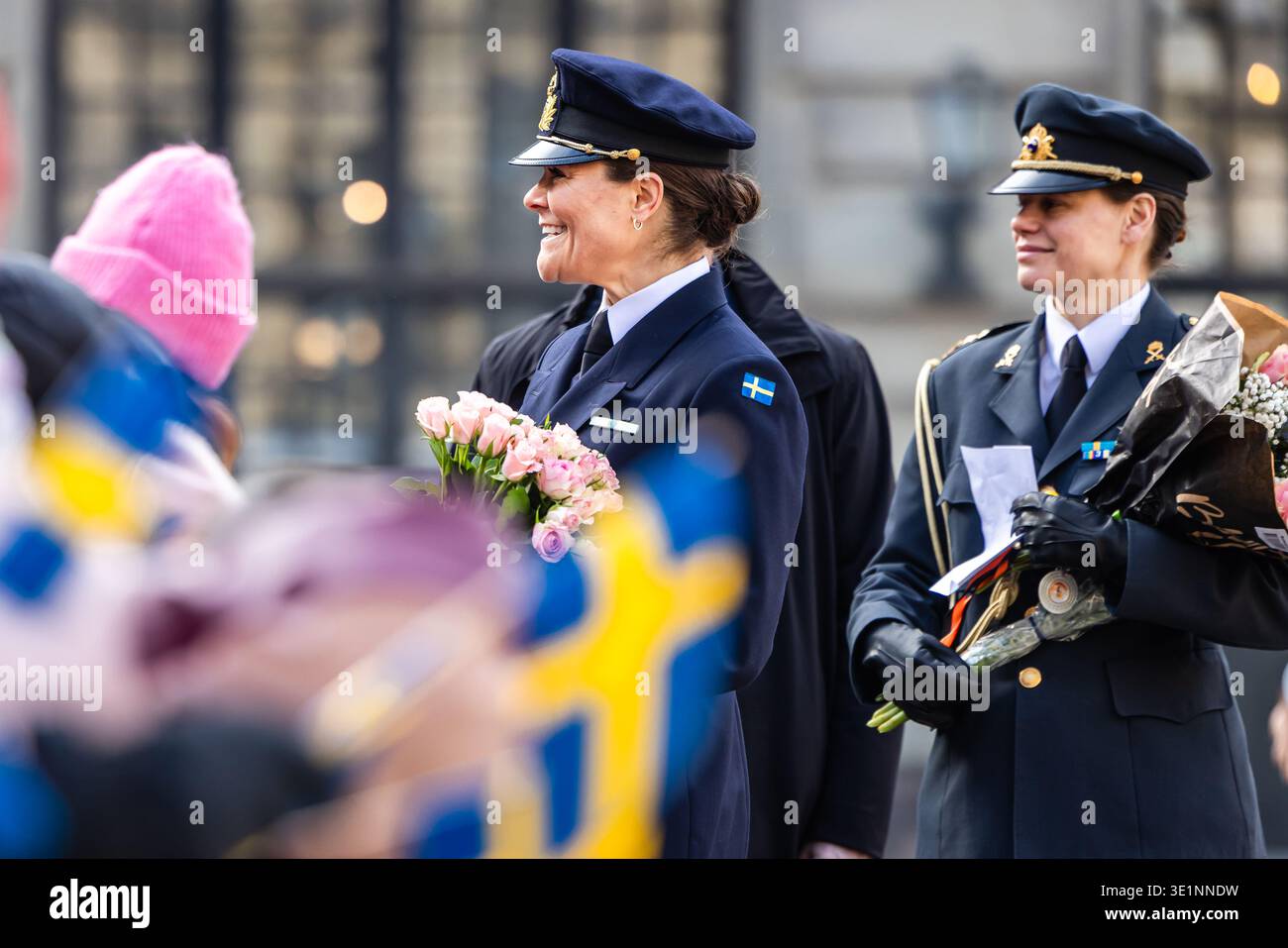 STOCCOLMA, SVEZIA - 12 MARZO 2026: Principessa Vittoria di Svezia durante la celebrazione del suo Name Day. Foto Stock
