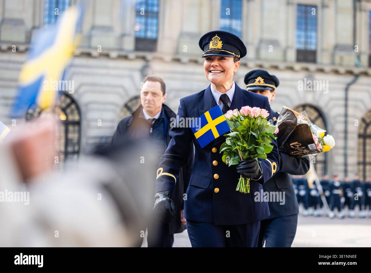 STOCCOLMA, SVEZIA - 12 MARZO 2026: Principessa Vittoria di Svezia durante la celebrazione del suo Name Day. Foto Stock