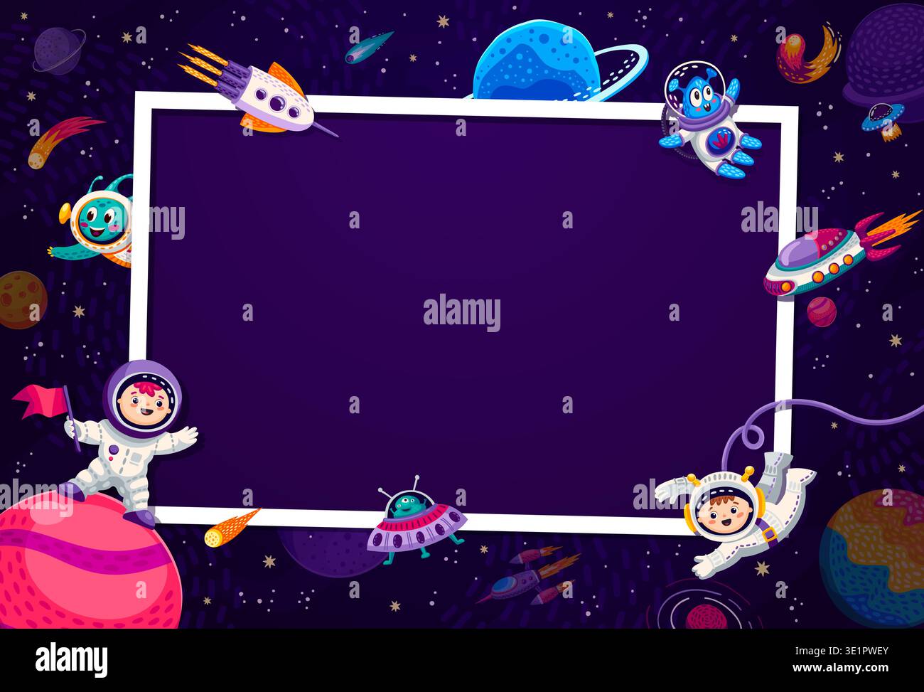 Invito alla festa con astronauta | Crea inviti personalizzati di