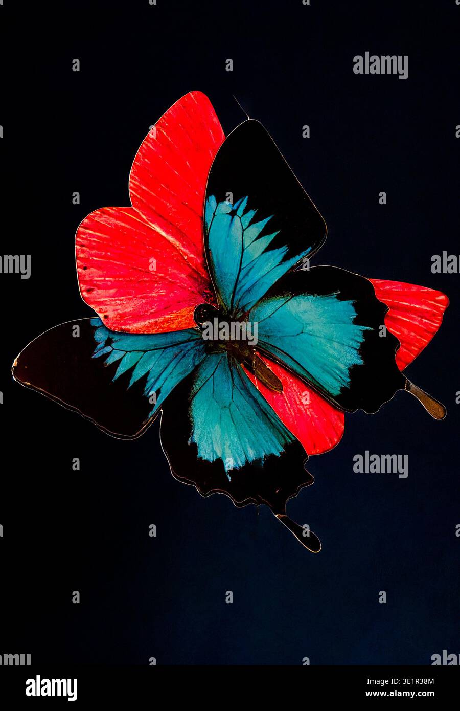 Una versione stilizzata di una farfalla di Ulisse Foto Stock