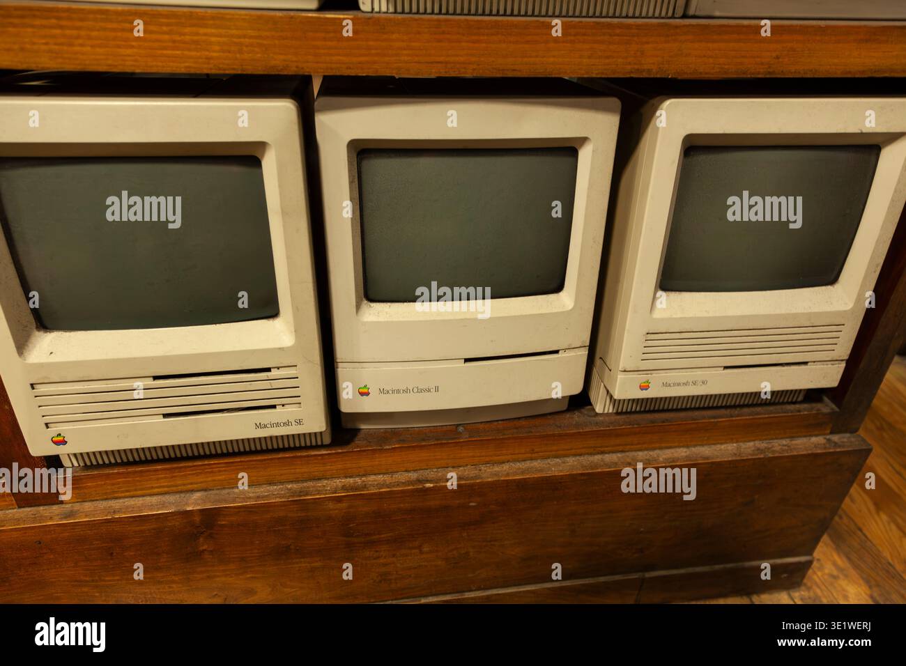 Computer Apple Macintosh vintage, computer Mac Classic e LC11, New York Foto Stock