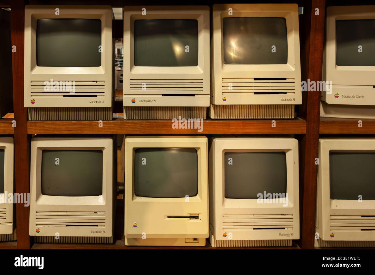 Macintosh se, SE30 e Macintosh Classic Computers, New York Foto Stock
