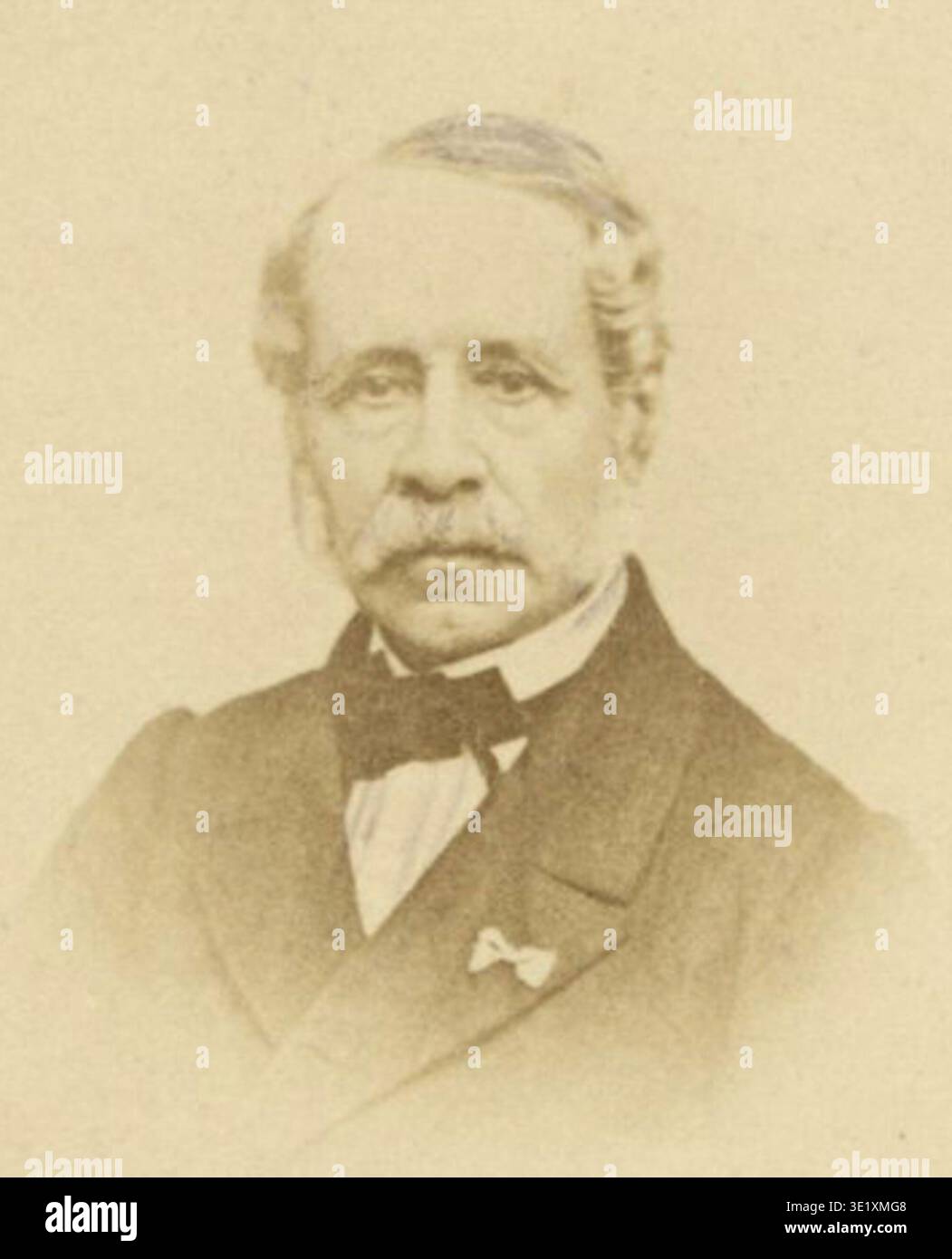 Antoine Prumier è il soggetto identificato dal titolo di questa storica fotografia monocromatica datata 1868. L'immagine d'archivio registra una riproduzione fotografica di un ritratto o di una rappresentazione stampata conservata a scopo di identificazione e documentazione. La stampa fotografica storica documenta l'individuo come catalogato nei registri di riferimento di archivio. Foto Stock
