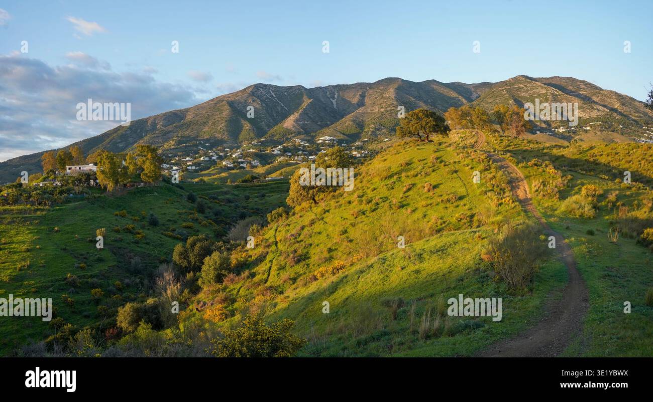 Montagne Sierra de Mijas, Mijas, Costa del sol, Andalucía, Spagna. Foto Stock