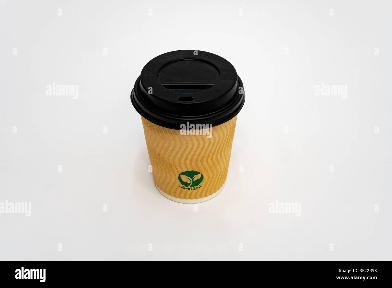 Tazza da caffè compostabile Foto Stock