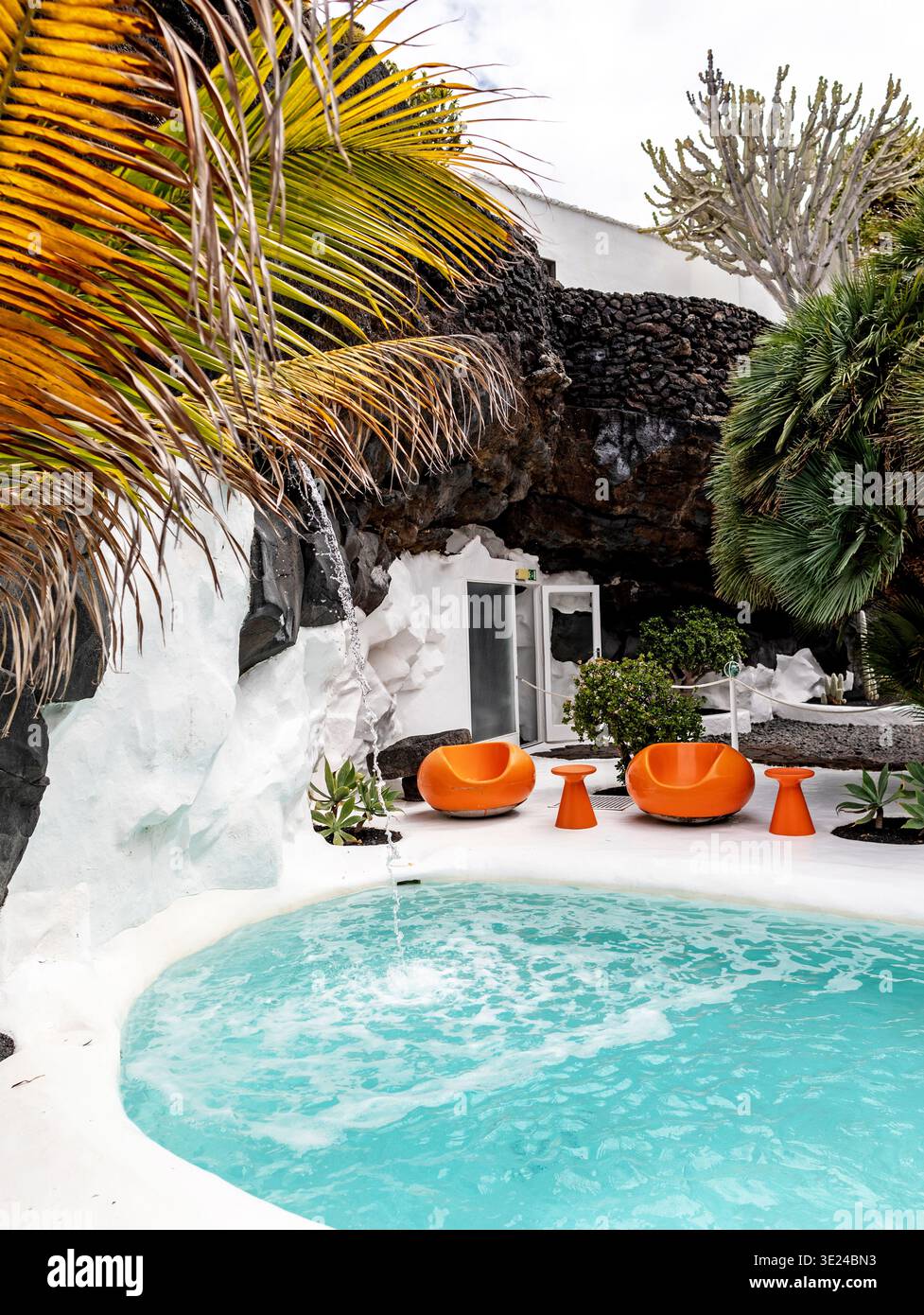 La piscina a Cesar Manrique Museo privato di Villa a Lanzarote Isole Canarie Foto Stock