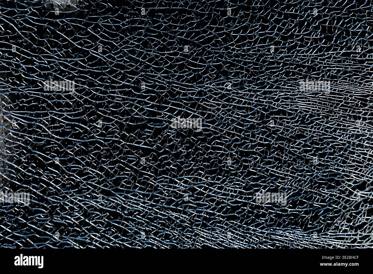 materiale in vetro rotto su sfondo nero/ matière de verre brisé sur fond noir / Foto Stock
