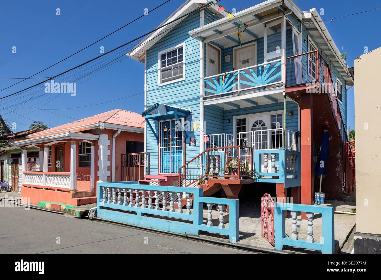 Homes, Victoria, St Mark Parish, Grenada Foto Stock