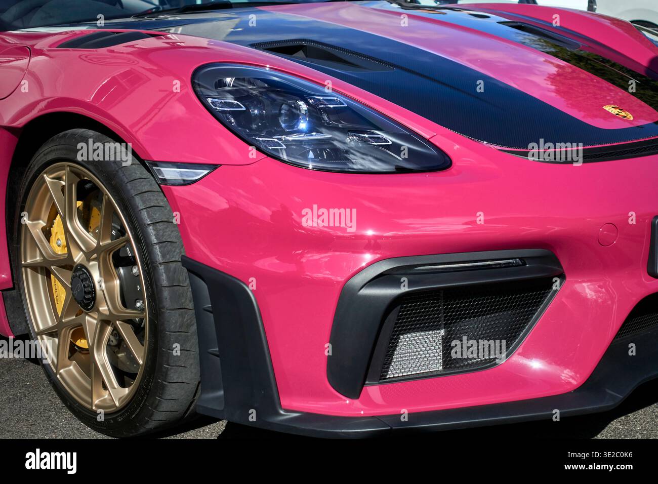 Dettagli parafango anteriore e presa d'aria PORSCHE 718 SPYDER RS Foto Stock