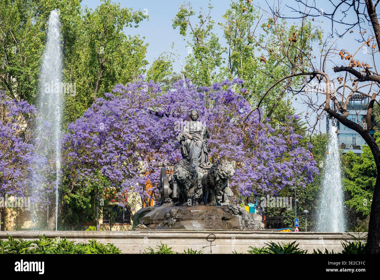 Città del Messico, Messico - 22 marzo 2024. Fuente de Cibeles - Fontana di Cibeles Foto Stock