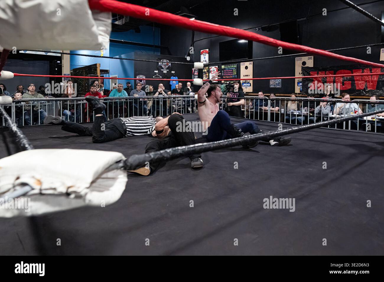 Xtreme intense Championship Wrestling XICW più forte che mai a One Eyed Jacks a Shelby Twp, Michigan, il 15 marzo 2026 Foto Stock