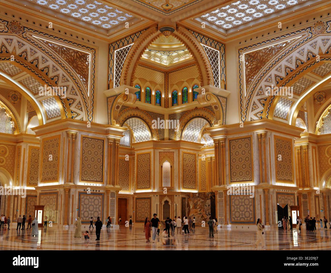 Great Hall of the Qasr al-Watan, Abu Dhabi, Emirato di Abu Dhabi, Emirati Arabi Uniti, gennaio 2024 Foto Stock