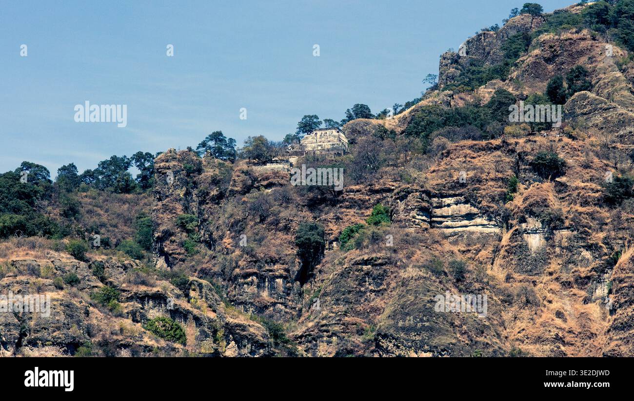 Piramide di Tepozteco, Tepoztlan, Morelos, Messico Foto Stock