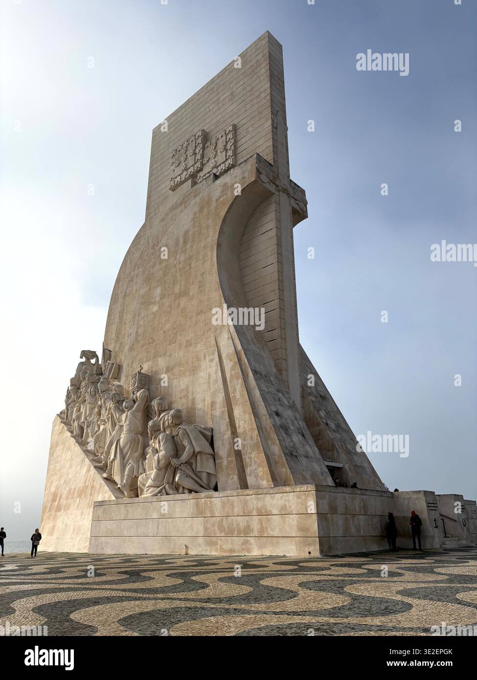 Monumento alla scoperta di Lisbona Belem - Immagine stock catturata con smartphone