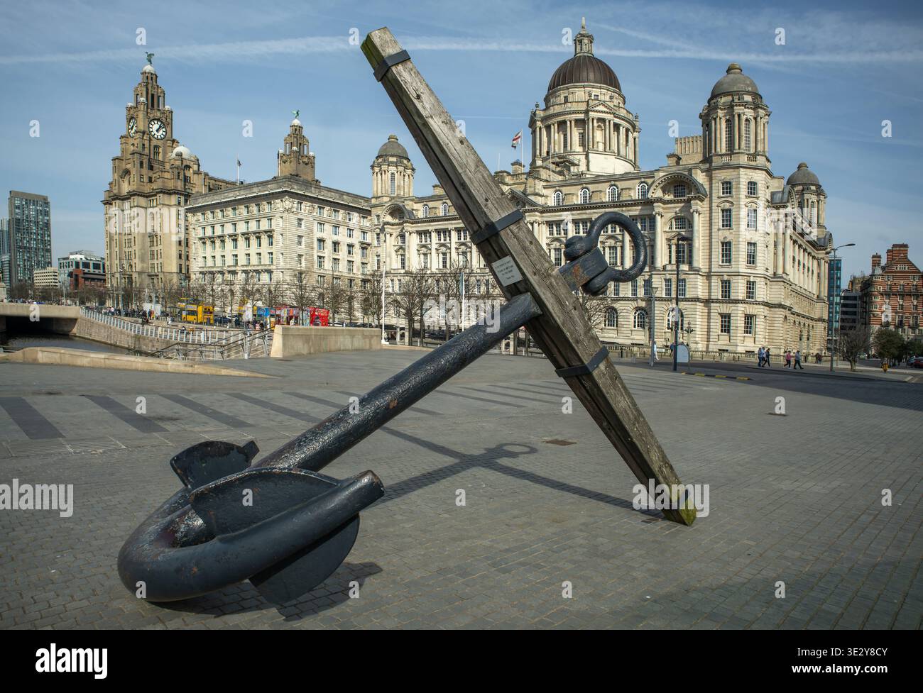 Merseyside Maritime Museum navi giganti d'epoca ancora dai giorni della vela in mostra presso il pierhead di Liverpool. Foto Stock