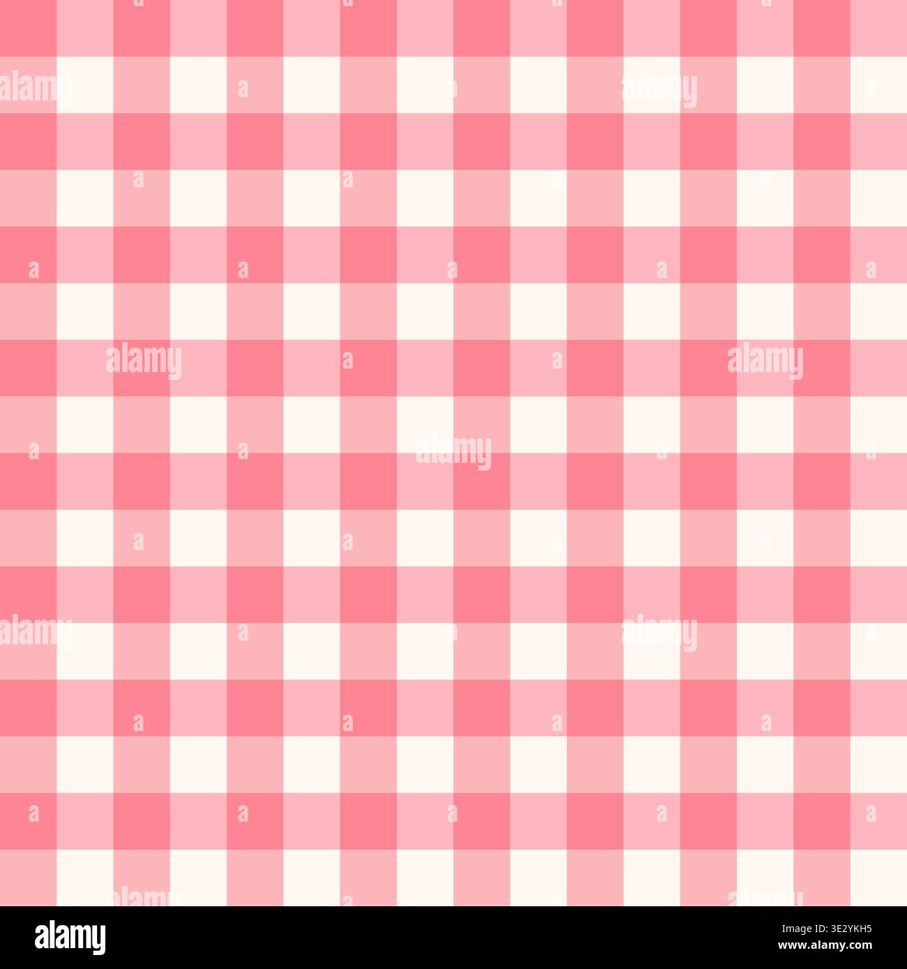 Motivo a forma di gingham rosa e rosso senza cuciture. Classico sfondo a quadri per vivaio, tessuti, design digitale e scrapbooking. Illustrazione Vettoriale