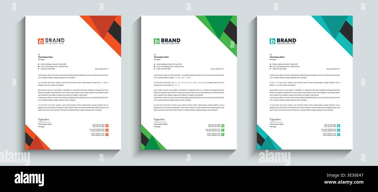 Modello di design della carta intestata aziendale astratta e professionale. Design polivalente per cancelleria, identità, documenti, branding, design di layout Illustrazione Vettoriale