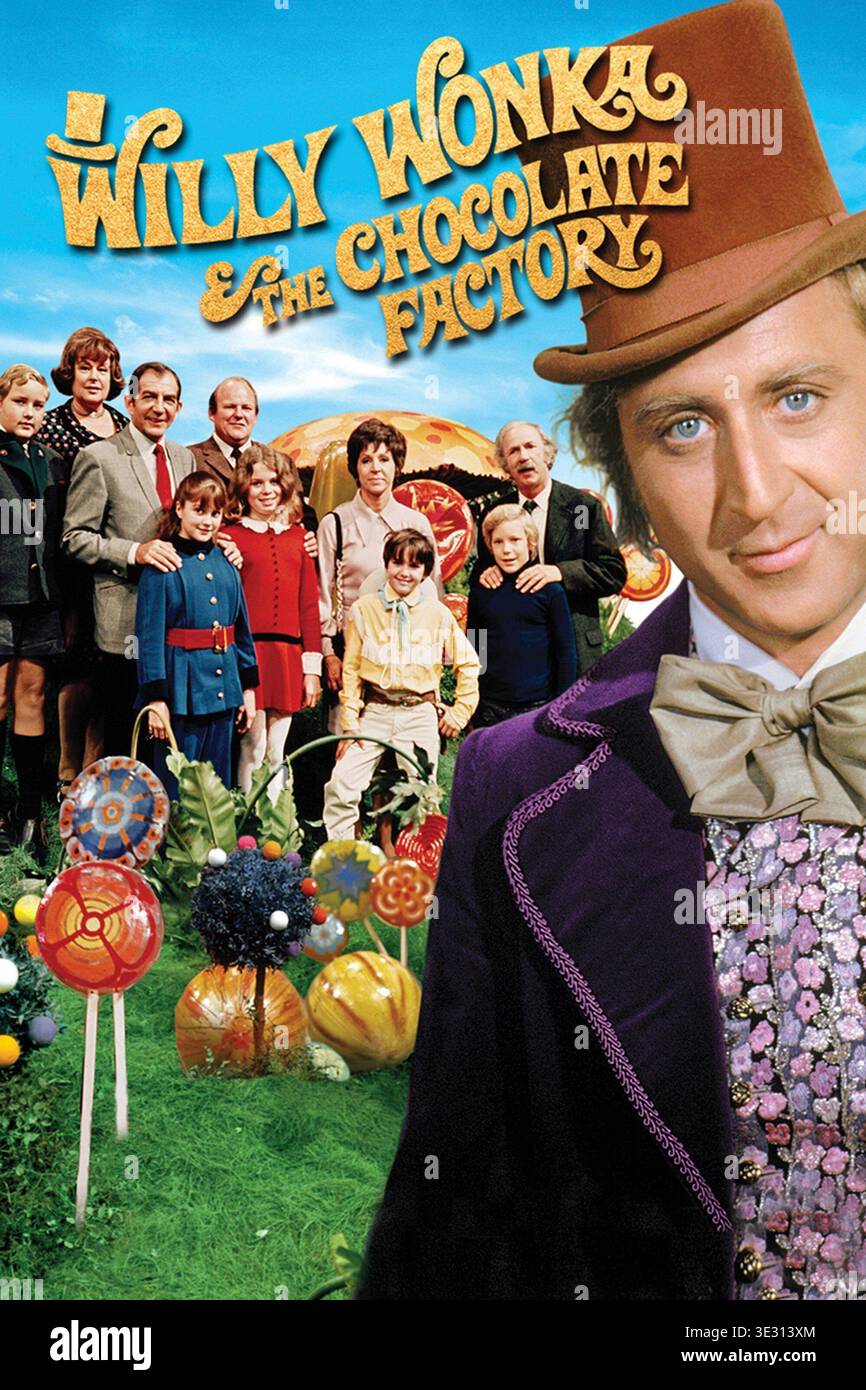 Poster del film Willy Wonka & The Chocolate Factory 1971 Foto Stock