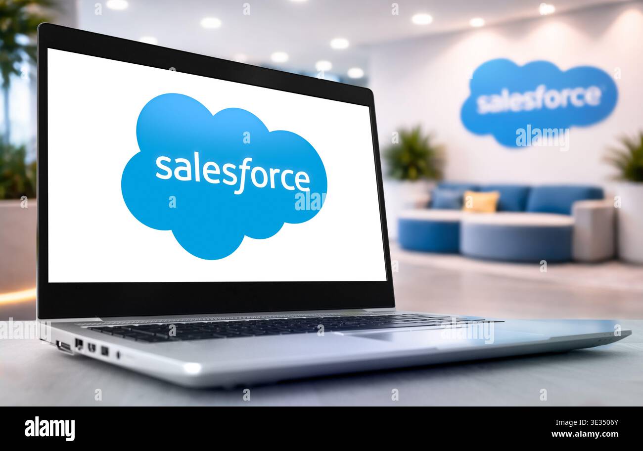Azienda software basata su cloud Salesforce Foto Stock