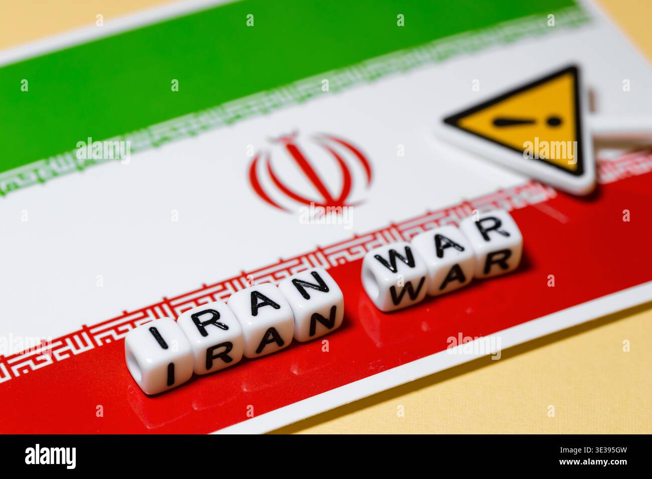 Tensione e crisi politica tra Israele, Stati Uniti e Iran, simboleggiando il rischio di una guerra Foto Stock